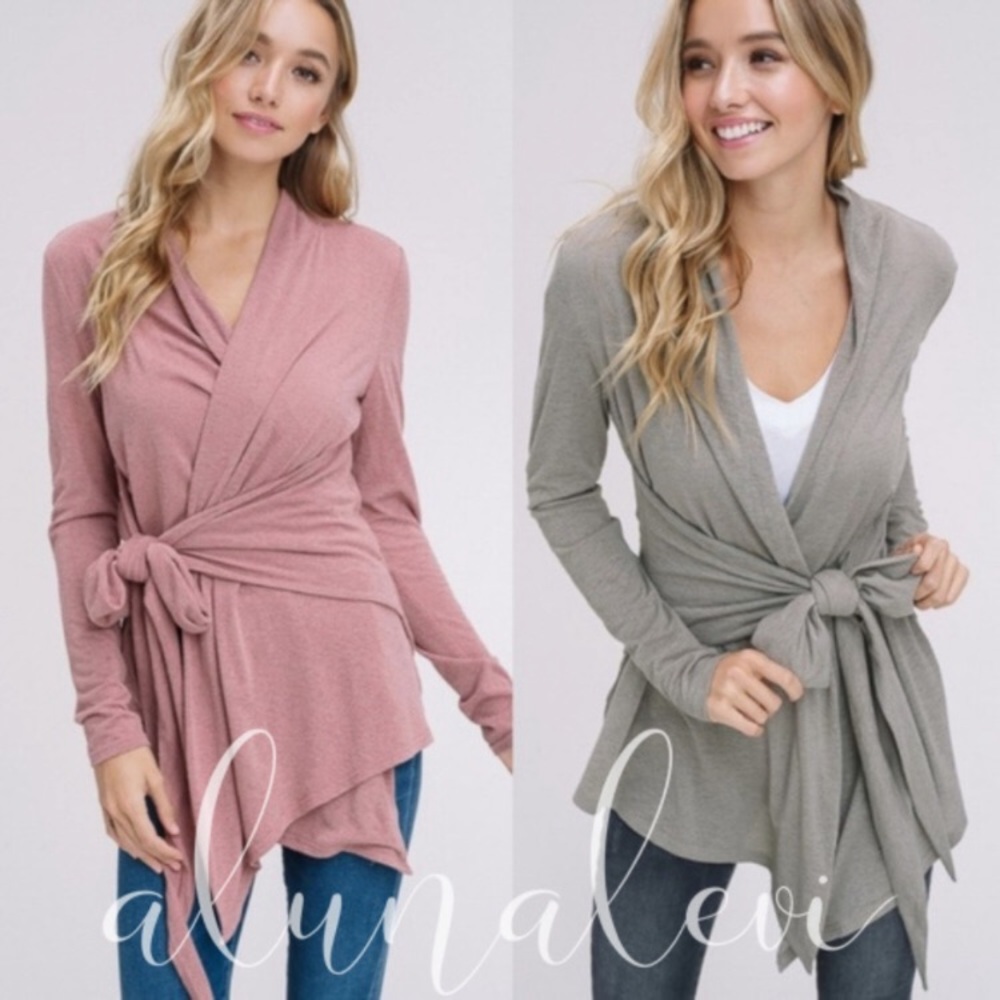Wrap tie cardigan